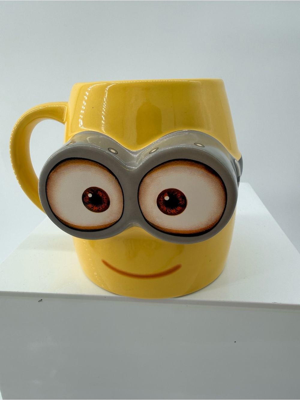 Yellow Character Ceramic Mug with 3D Goggle Detail